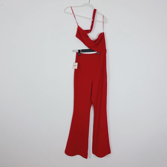 NWT Superdown Emilie Cut Out Jumpsuit in Red Size Medium - Picture 2 of 8